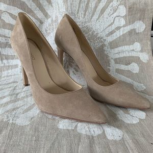 Nude suede pumps in size 9, fits like an 8.5.